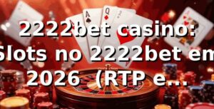 2222bet casino: Slots no 2222bet em 2026 🎰 (RTP e Segurança)
